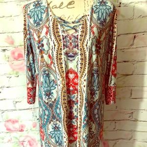 Jersey-colorful bright and cheery and classy dress